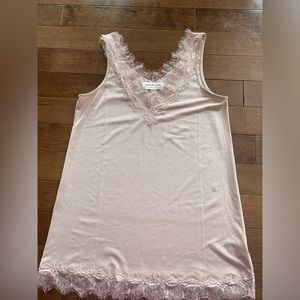 Rosemunde Bra Friendly V-Neck Tank Top with Lace womens sz 2